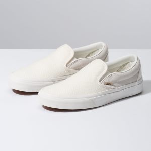 Vans Bayan Kaykay Ayakkabısı Woven Check Slip-On Beyaz | 21250-801